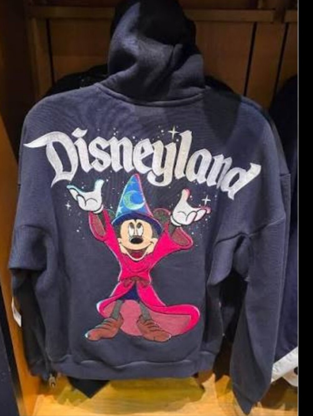 Disneyland Sorcerer Mickey Mouse Zip Hoodie for Adults Unisex Size Extra Small